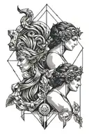 Apollo and artemis greek gods  tattoo design idea