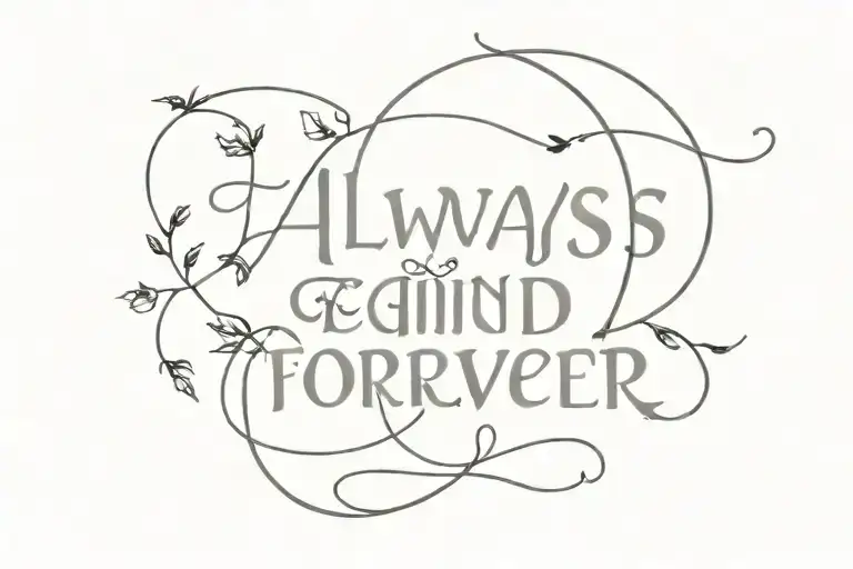 Always and Forever tattoo design idea