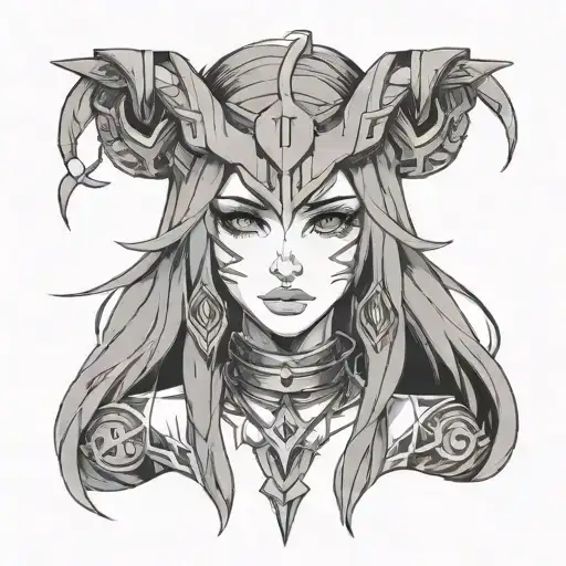 xayah senna jinx tattoo design idea