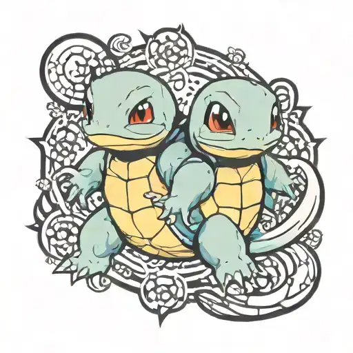 Squirtle squad tattoo design idea