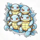 Squirtle squad tattoo design idea