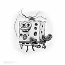 eldritch horror spongebob tattoo design idea
