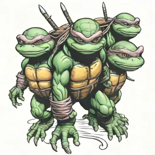teenage mutant ninja turtles tattoo design idea