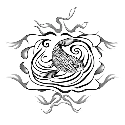 Koi Fish Spine Tattoo tattoo design idea