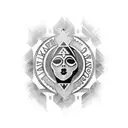 text: "Patricia", lorraine cross tattoo design idea