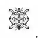 Diamond tattoo design idea