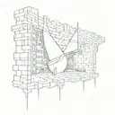 pink floyd high hopes in the style hidden behind the wall tattoo design idea