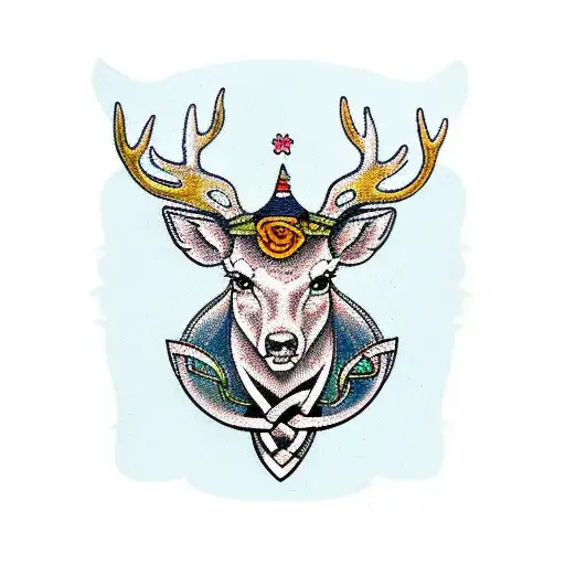 Celtic Stag tattoo design idea