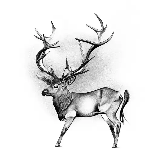 Celtic Stag tattoo design idea