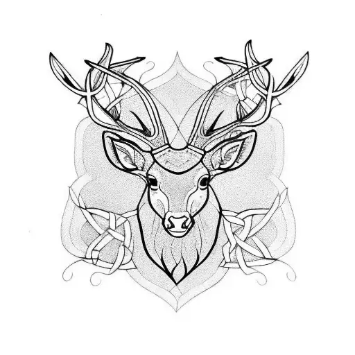 Celtic Stag tattoo design idea