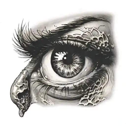 blind eye tattoo design idea