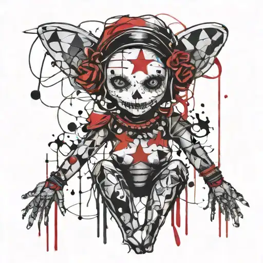 sexy voodoo doll tattoo design idea