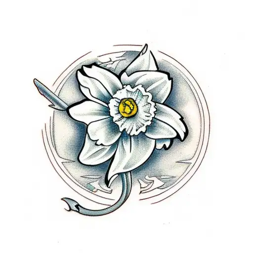 daffodil tattoo design idea