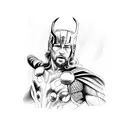 Thor protector of mankind tattoo design idea