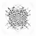 A chessboard pattern formed by interconnected brain neurons tattoo design idea