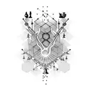 A chessboard pattern formed by interconnected brain neurons tattoo design idea