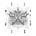 A chessboard pattern formed by interconnected brain neurons tattoo design idea