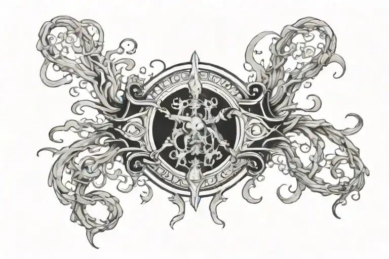 discworld summoning dark tattoo design idea
