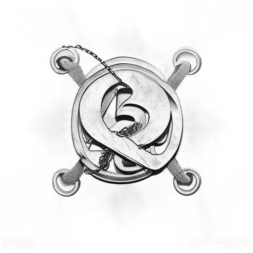 Roman numbers with chain tattoo design idea