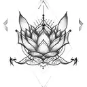lotus flower, wild flower, arrow, crown, compass, anchor, semi colon tattoo design idea