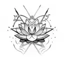 lotus flower, wild flower, arrow, crown, compass, anchor, semi colon tattoo design idea