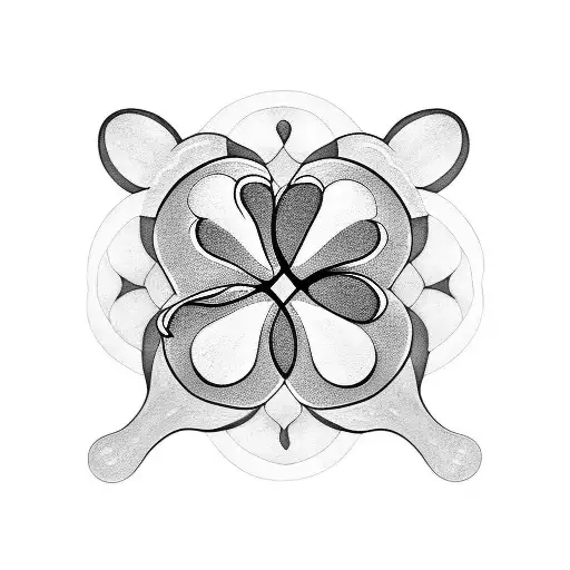 four - leaf clover tattoo design idea