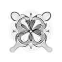 four - leaf clover tattoo design idea