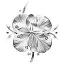 four - leaf clover tattoo design idea