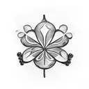 four - leaf clover tattoo design idea