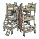 rotting bunk beds tattoo design idea