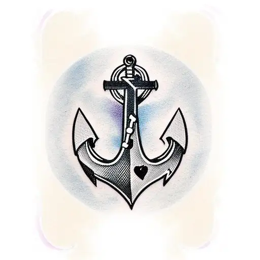Anchor with playing cards tattoo design idea