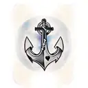 Anchor with playing cards tattoo design idea