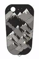Mountains tattoo design idea