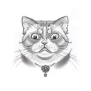 grumpy fat cat tattoo design idea