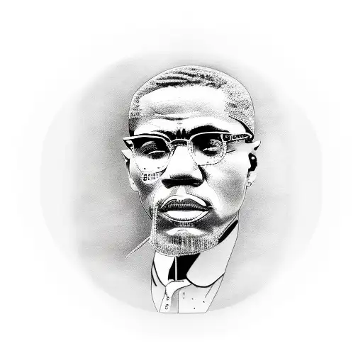 malcolm x  tattoo design idea