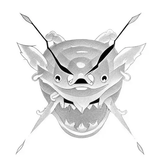 For a simple yet impactful Japanese-themed tattoo on your lower arm, consider a minimalistic black work design of a bons tattoo design idea