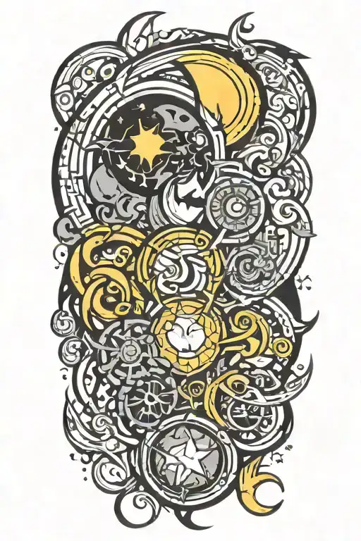 family first protect and serve love you to the moon tattoo design idea