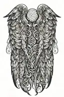 Casper, Gabriel, Arch angel wings tattoo design idea