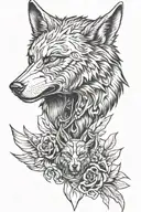 Meaningful wolf warrior tattoo design idea