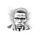 malcolm x tattoo design idea