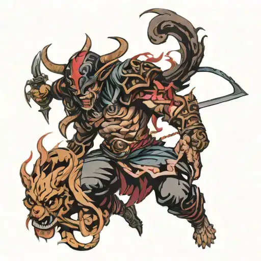 Yuno the war god tattoo design idea