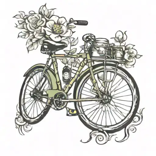 bicycle drinking  tattoo design idea