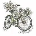 bicycle drinking  tattoo design idea