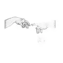 the creation of adam tattoo design idea