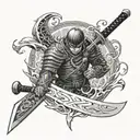 berserk guts sword tattoo design idea