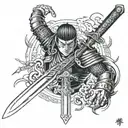 berserk guts sword tattoo design idea