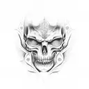 a scary dea tattoo design idea