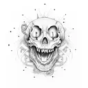 a scary dea tattoo design idea