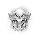 a scary dea tattoo design idea