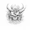 a scary dea tattoo design idea